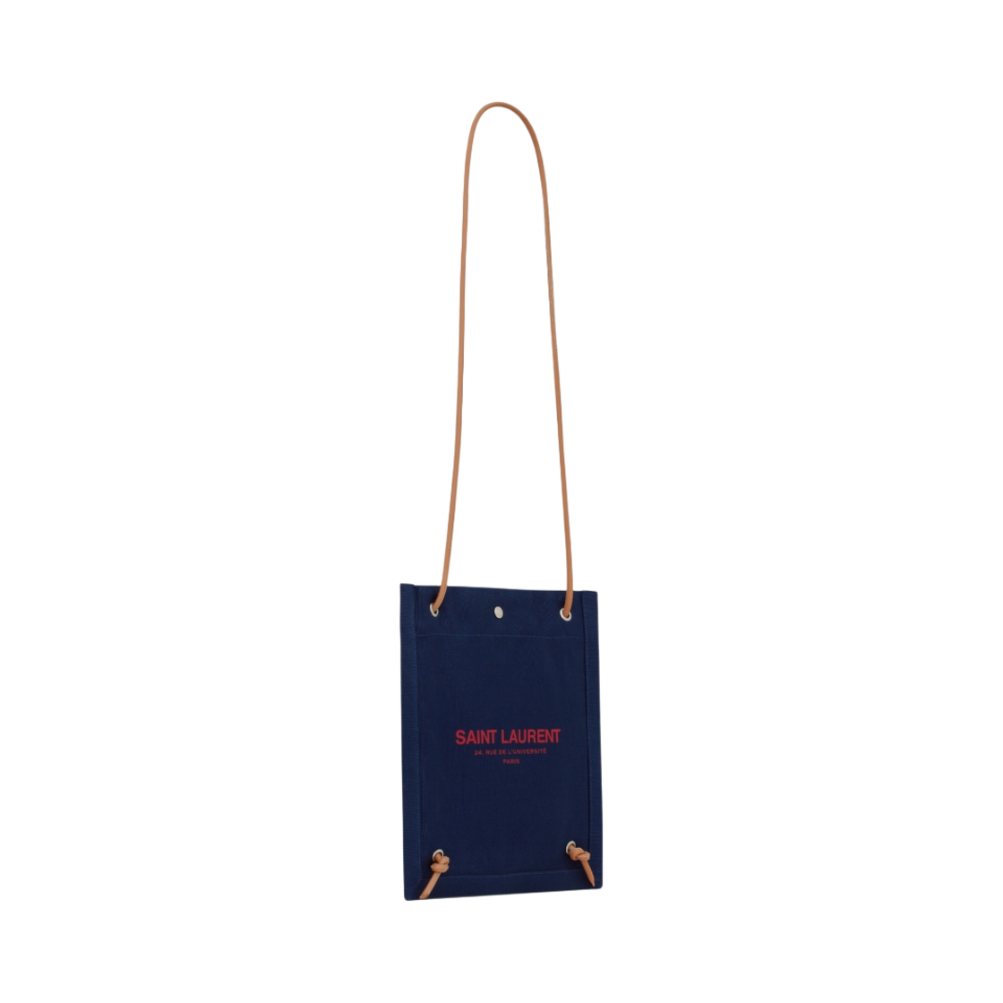 710272-FAAPS-4288 Saint Laurent Canvas Universite Flat Crossbody Bag Marine Rose Brown - #4