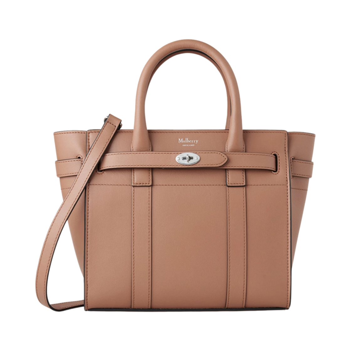 멀버리 마이크로 클래식 그레인 미니 지퍼 베이스워터 세이블(Mulberry Micro Classic Grain Mini Zipped Bayswater Sable)