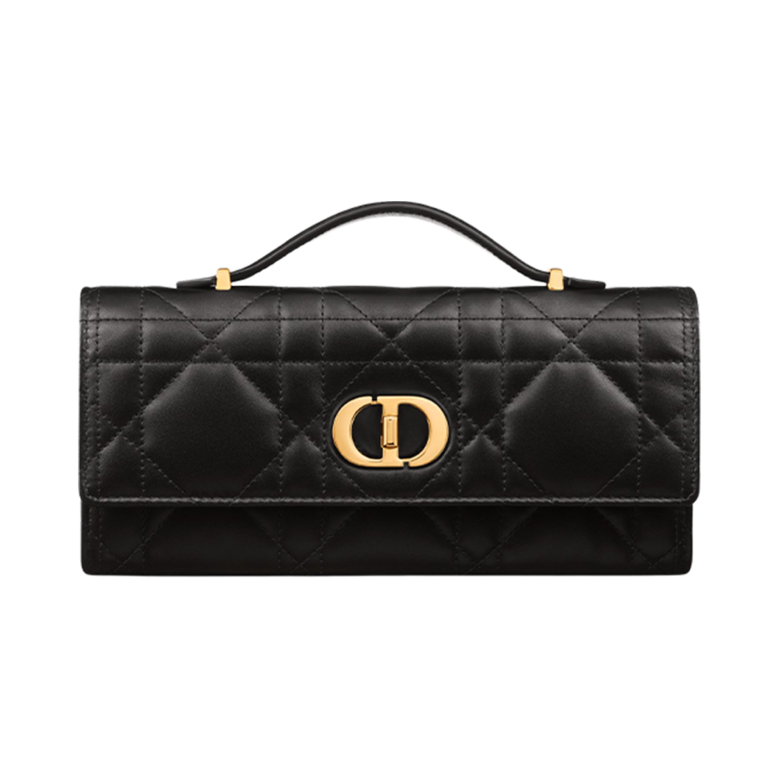 디올 미스 카로 탑 핸들 파우치 매크로까나쥬 램스킨 블랙(Dior Miss Caro Top Handle Pouch Macrocannage Lambskin Black)