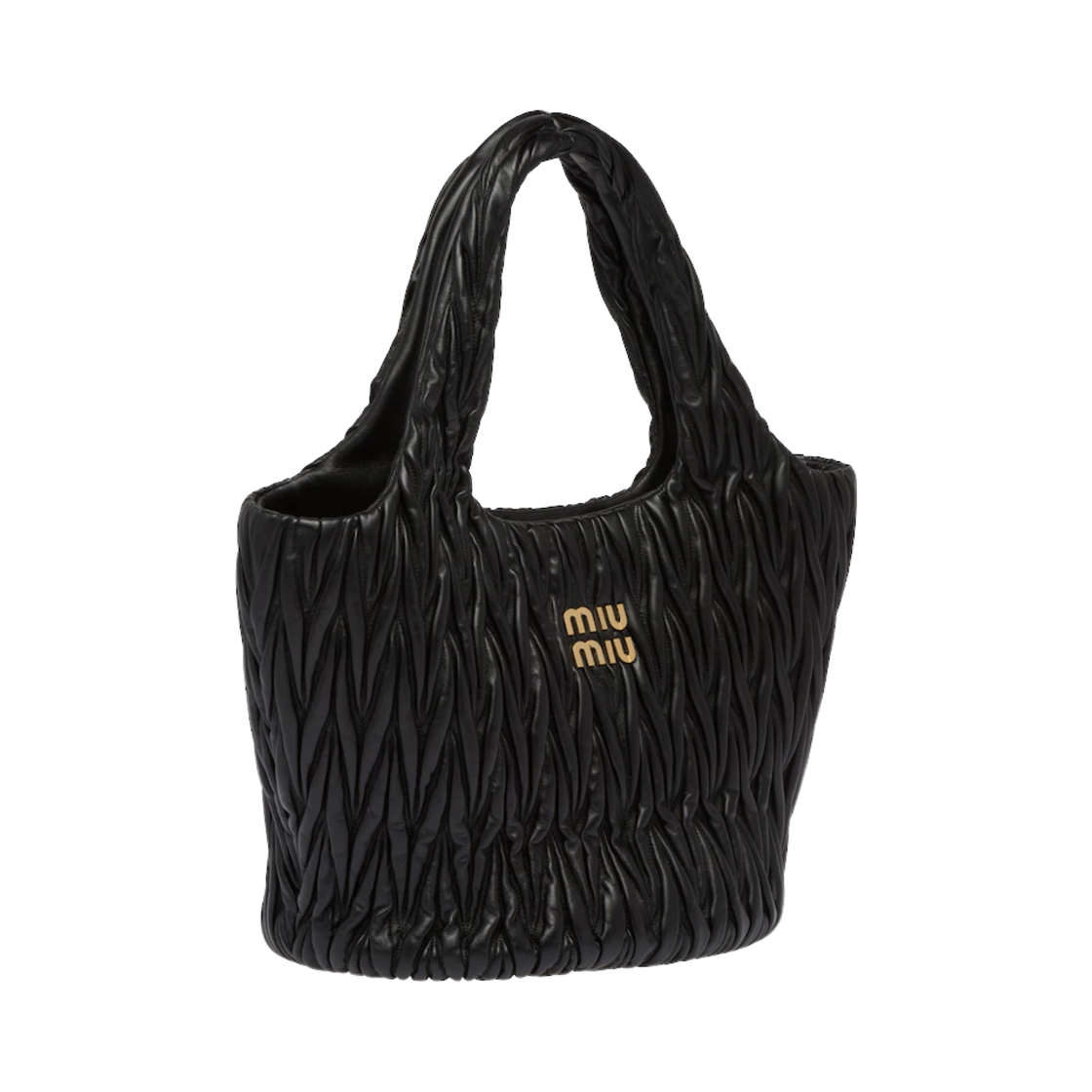 미우 미우 원더 마틀라세 나파 레더 토트백 블랙(Miu Miu Wander Matelasse Nappa Leather Tote Black) - 2