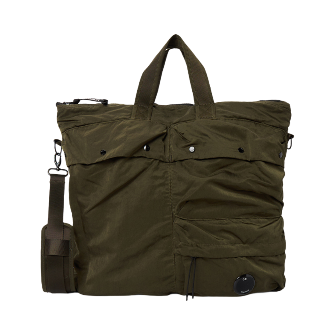 18CMAC219A005269G683 C.P. Company Nylon B Lens Tote Bag Khaki - 25SS