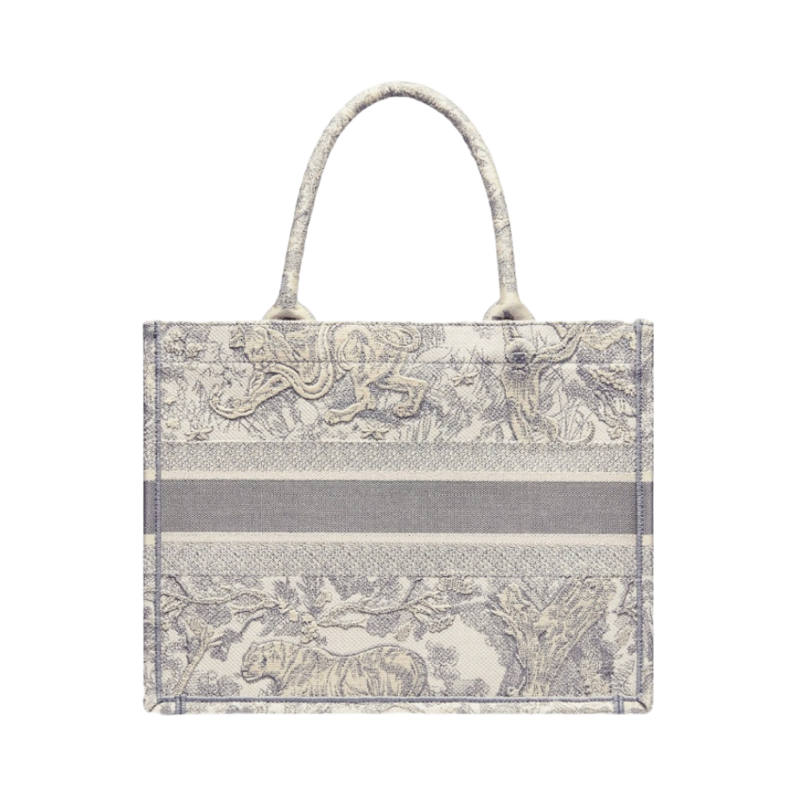 디올 미디움 북 토트백 그레이 트왈 드 주이 자수(Dior Medium Book Tote Gray Toile de Jouy Embroidery) - 2