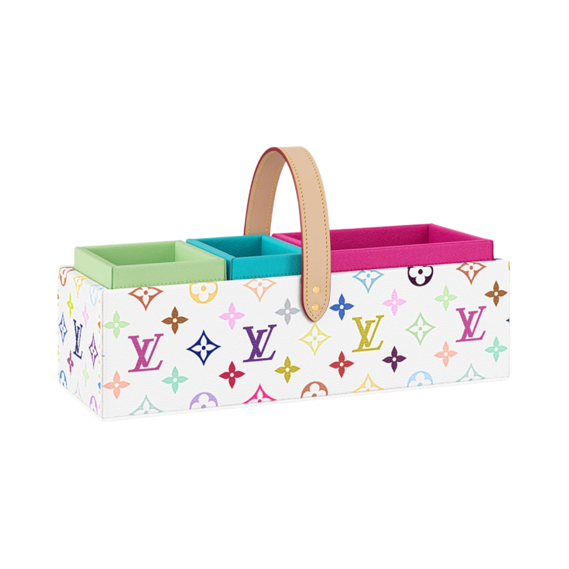 GI1325 Louis Vuitton x Murakami Takashi Monogram Multicolor Robert Toolbox White