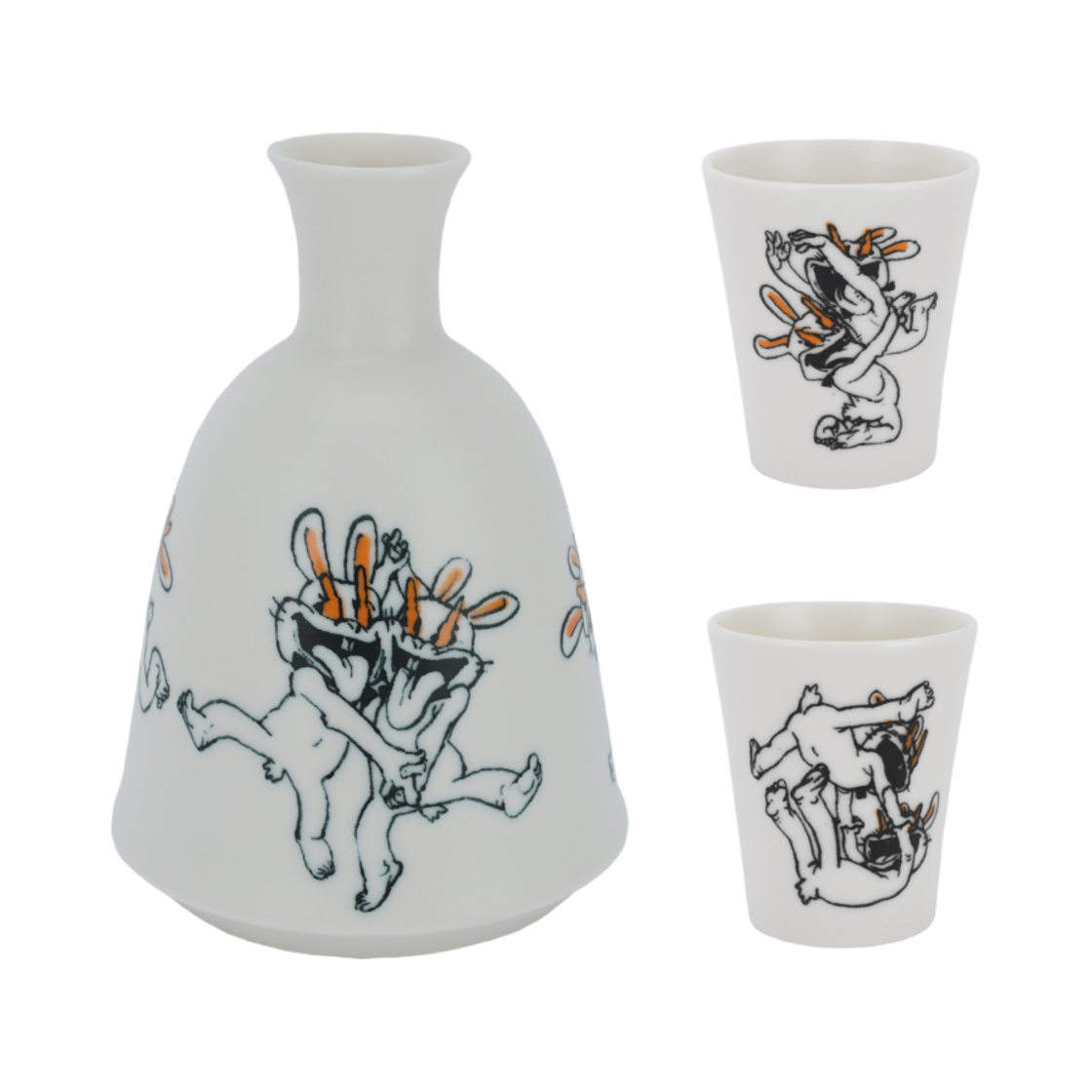 김정기 토끼 종형 주병, 높은 잔 세트(Kimjunggi Rabbit Bottle & Cup Set)