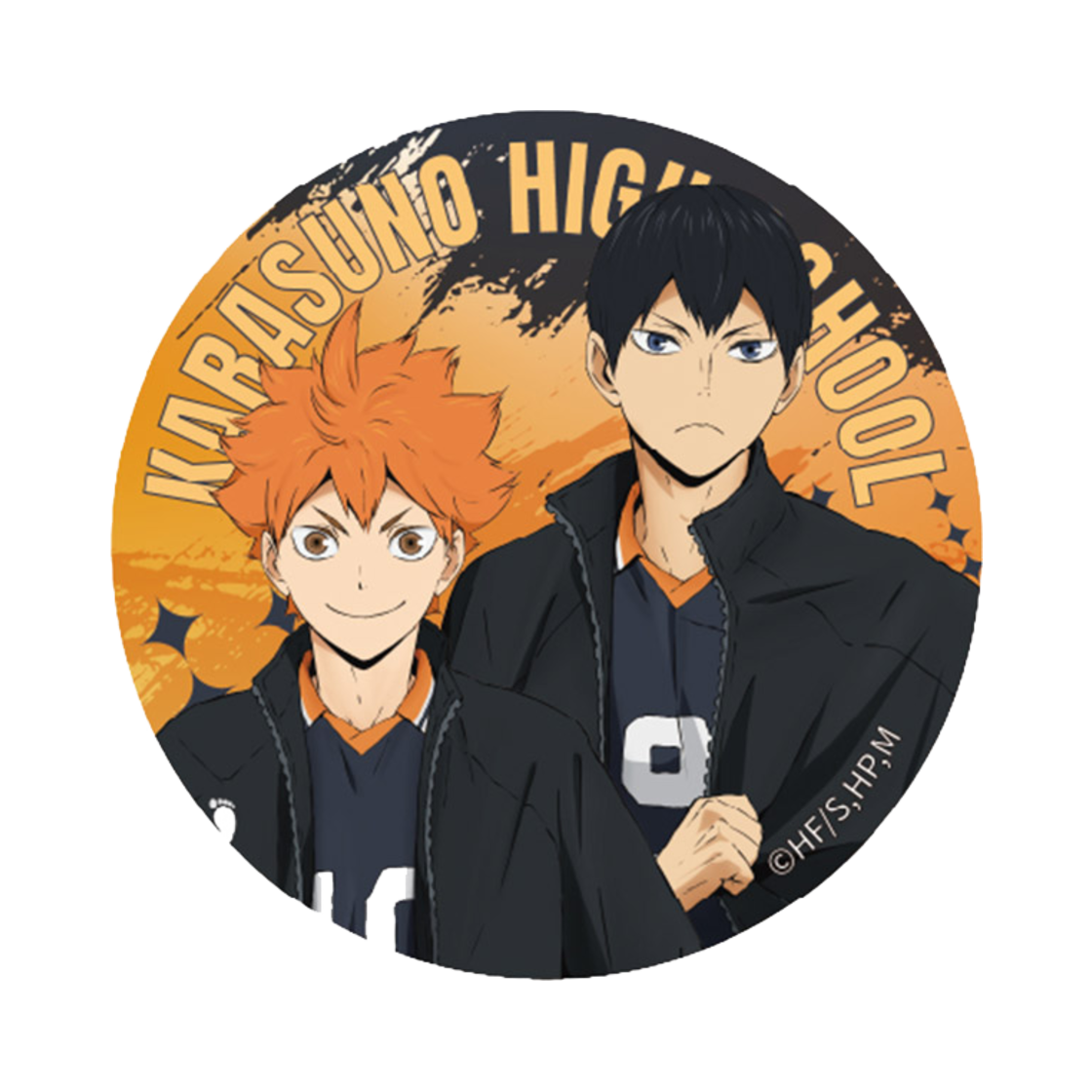 6977299620445 HAIKYU Hologram Can Badge Karasuno Ver.