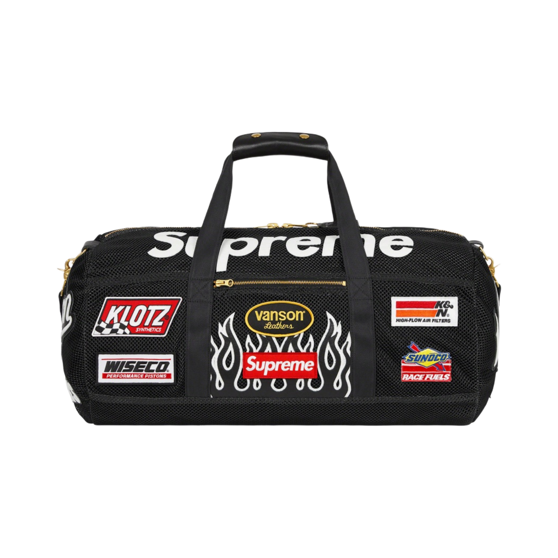 슈프림 x 밴슨 레더스 코듀라 메쉬 더플백 블랙 - 22SS(Supreme x Vanson Leathers Cordura Mesh Duffle Bag Black - 22SS)