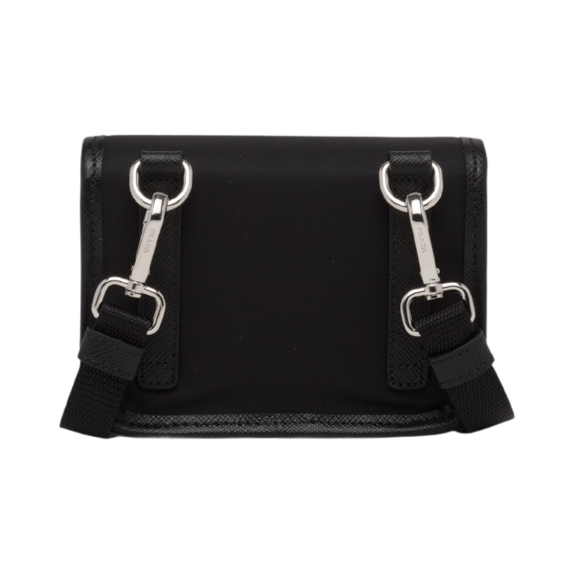 프라다 리나일론 앤 사피아노 레더 미니 파우치 블랙(Prada Re-Nylon and Saffiano Leather Mini Pouch Black) - 2