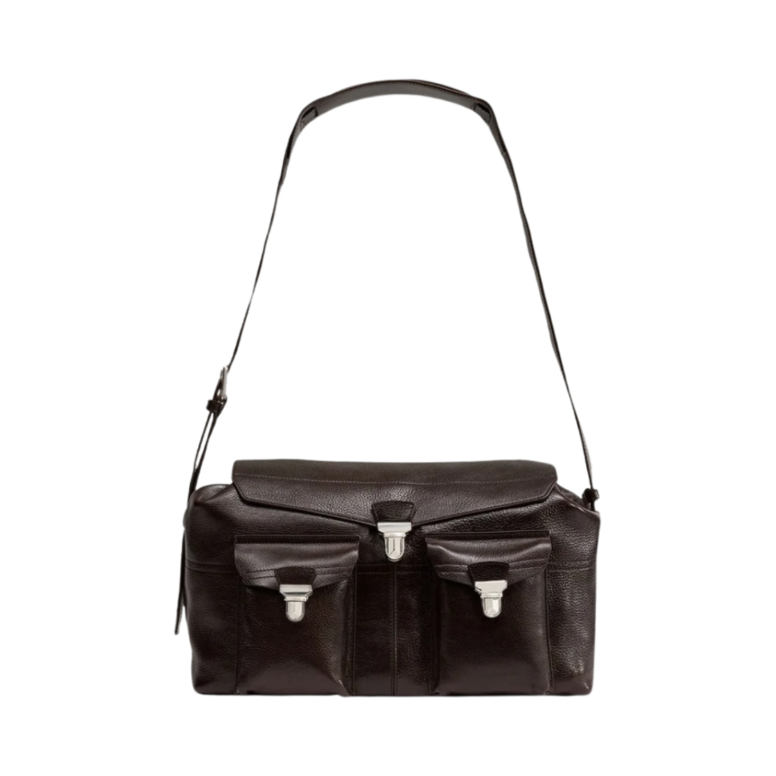 르메르 글로시 베지터블 레더 위켄드 기어백 에스프레소(Lemaire Glossy Vegetable Leather Week-End Gear Bag Espresso)