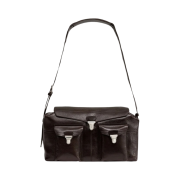 Lemaire Glossy Vegetable Leather Week-End Gear Bag Espresso