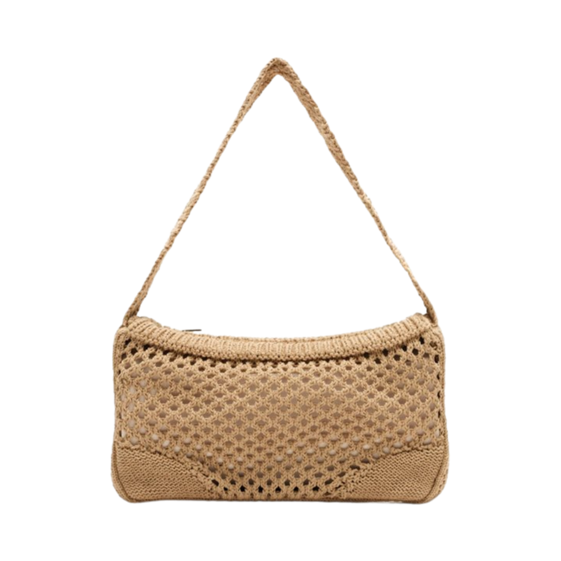B0021F SMFK Wildworld Desert Mini Knit Shoulder Bag Wheat