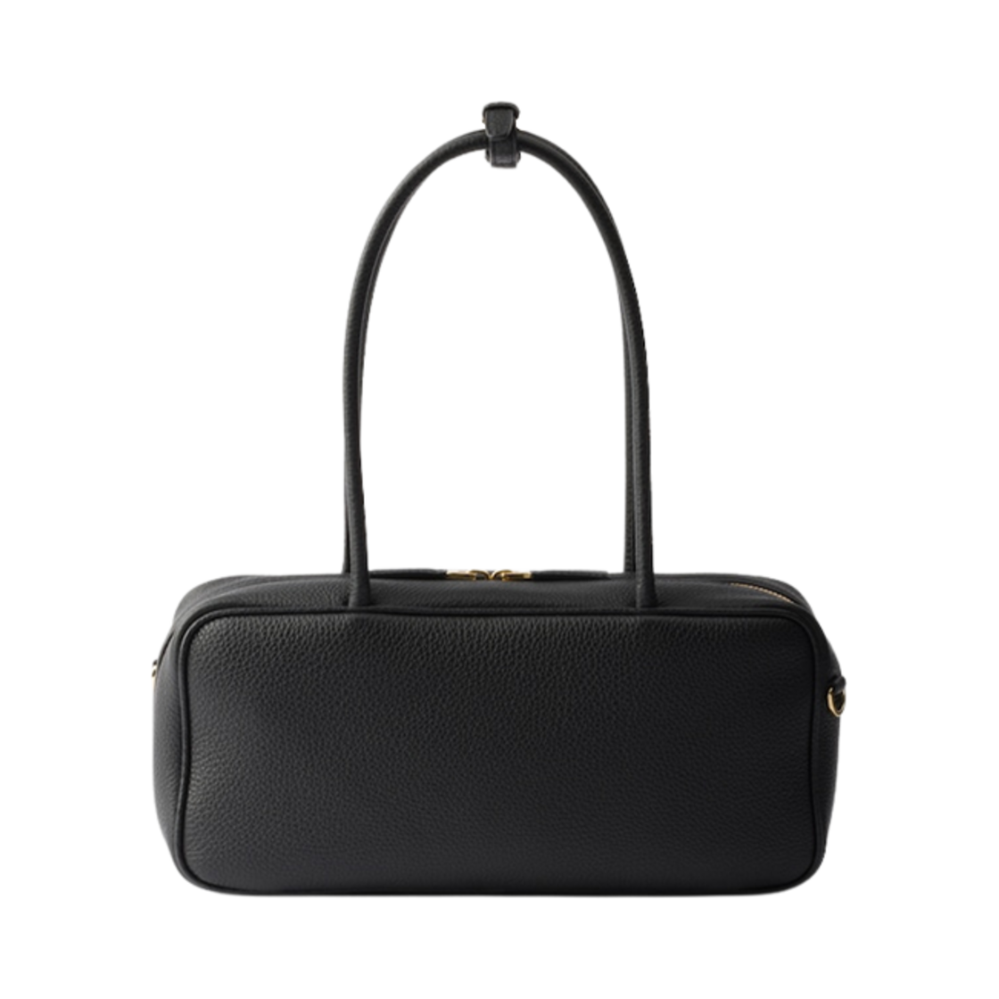 프라다 미디움 레더 탑 핸들 백 블랙(Prada Medium Leather Top-Handle Bag Black) - 2