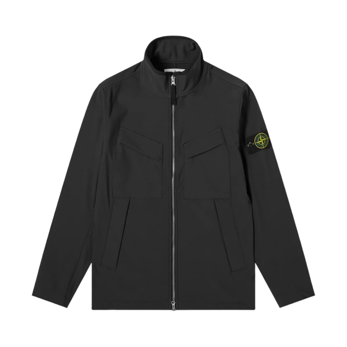 스톤 아일랜드 40727 라이트 소프트 쉘 후드 자켓 블랙 - 21SS(Stone Island 40827 Light Soft Shell Hooded Jacket Black - 21SS) - 1