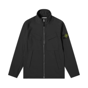 Stone Island 40827 Light Soft Shell Hooded Jacket Black - 21SS
