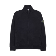 Stone Island 62460 Old Treatment Full Zip Sweatshirt Black - 23SS