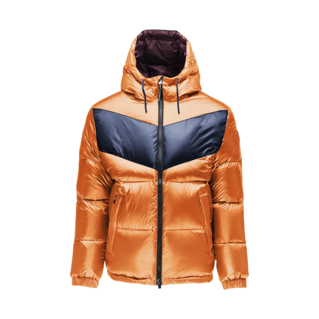 - Nobis Dyna Chevron Quilted Puffer Jacket Burnt Orange