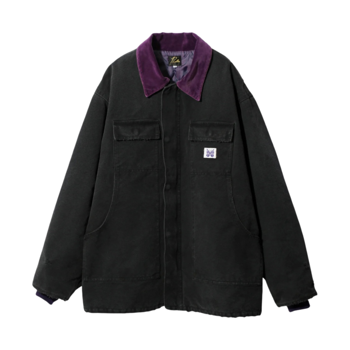 니들스 16oz 코튼 캔버스 럼버잭 코트 블랙