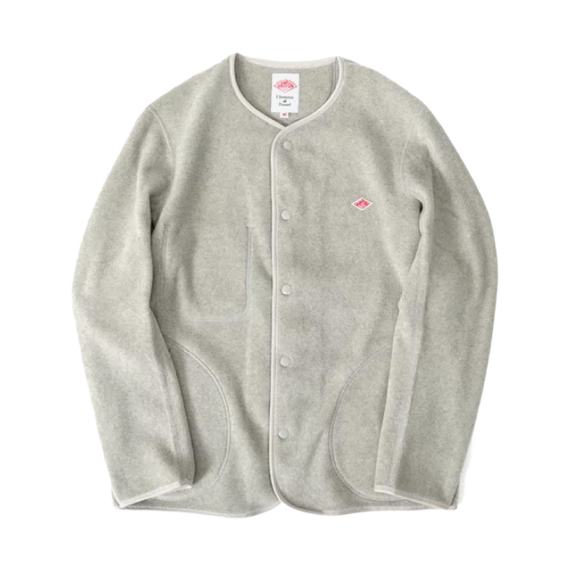 (W) 단톤 플리스 칼라리스 자켓 마블((W) Danton Fleece Collarless Jacket Marble)