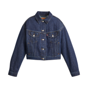 Levi's Women Shrunken 90's Trucker Jacket Dark Indigo