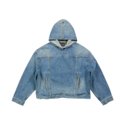 Balenciaga Pull-Over Denim Jacket Blue