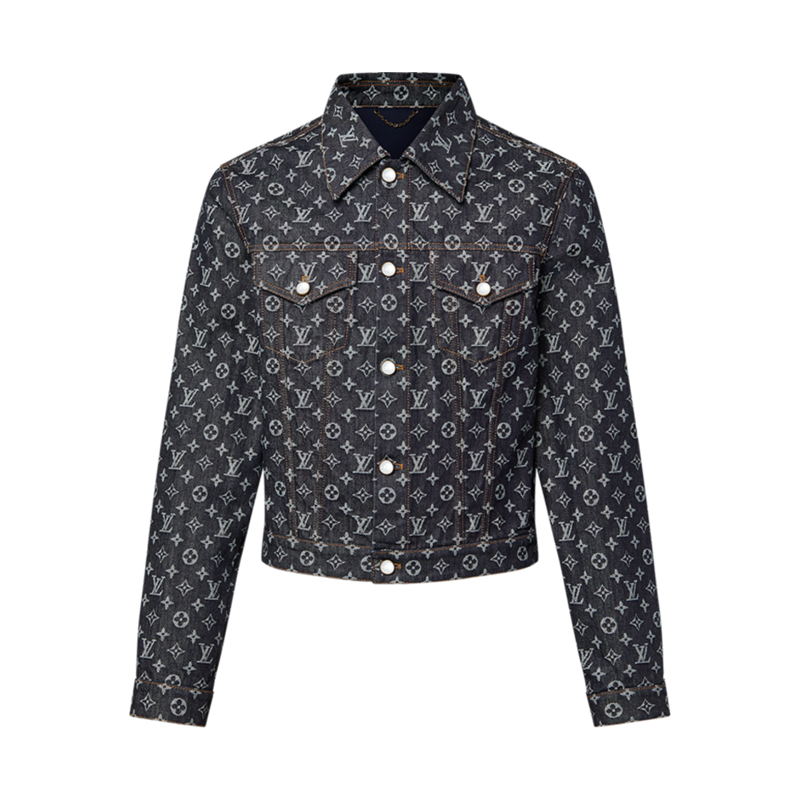 - Louis Vuitton Monogram Jacquard Denim Jacket Blue