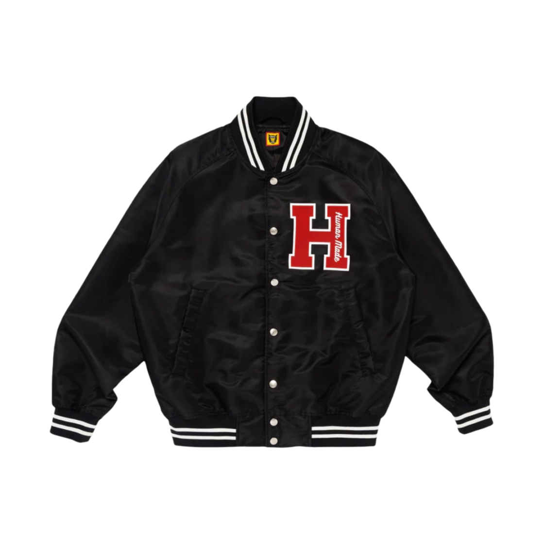 HM28JK008 Human Made Nylon Stadium Jacket Black
