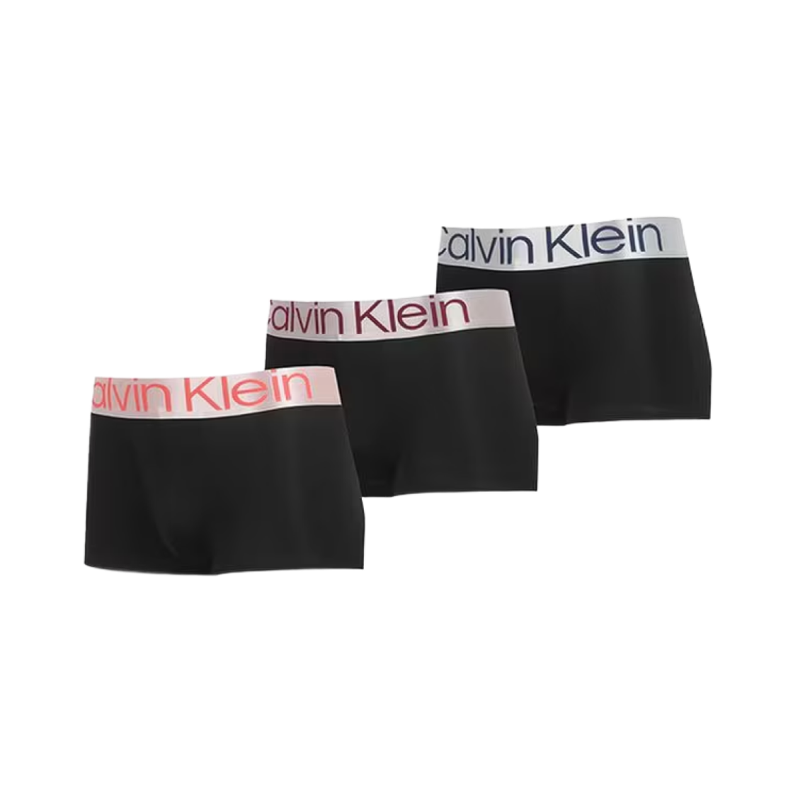 B3074AMJ3 Calvin Klein Steel Micro 3-pack Low Rise Trunk Black