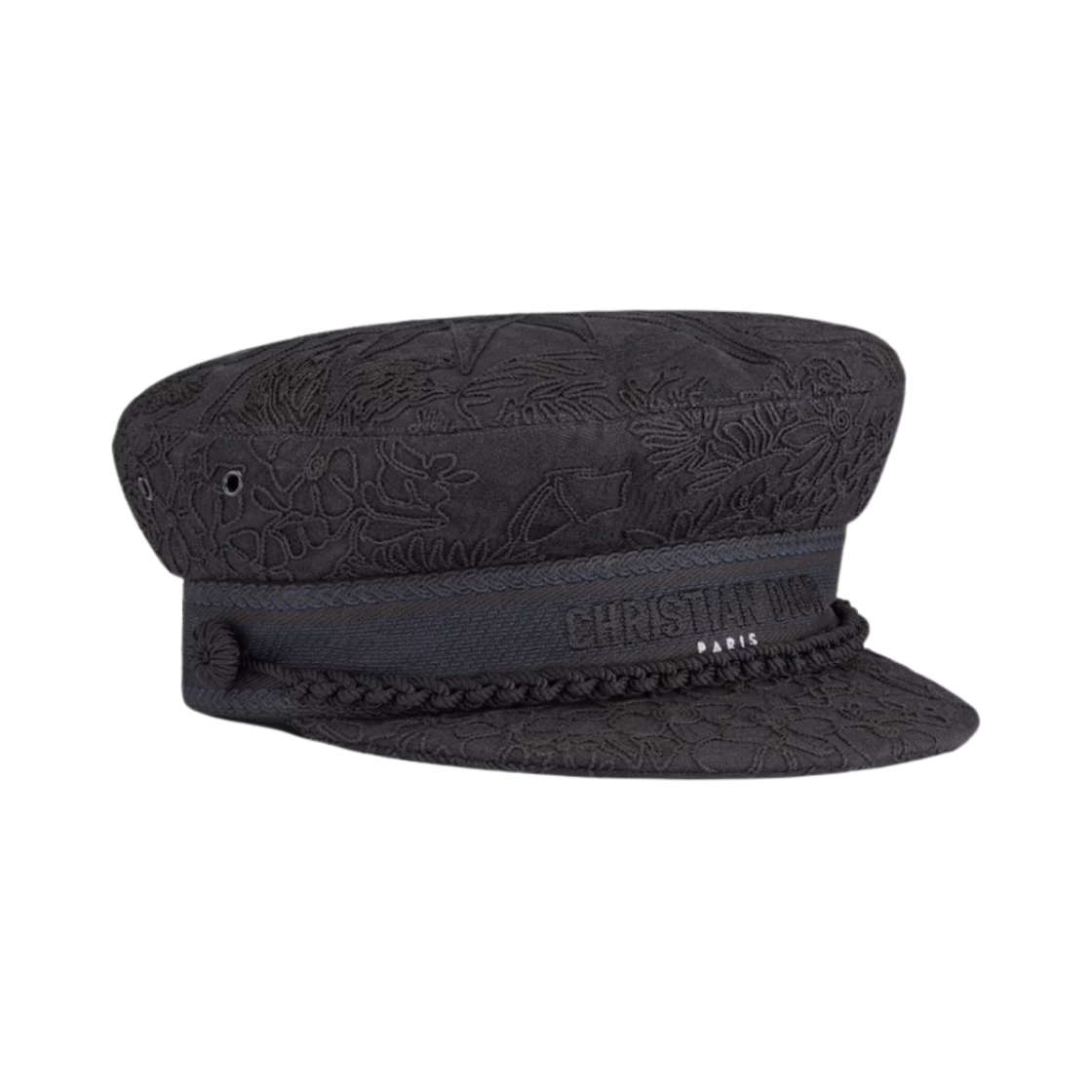 (W) 디올트래블 캡 블랙 블루 코튼((W) Dior Diortravel Cap Black Blue Cotton) - 1