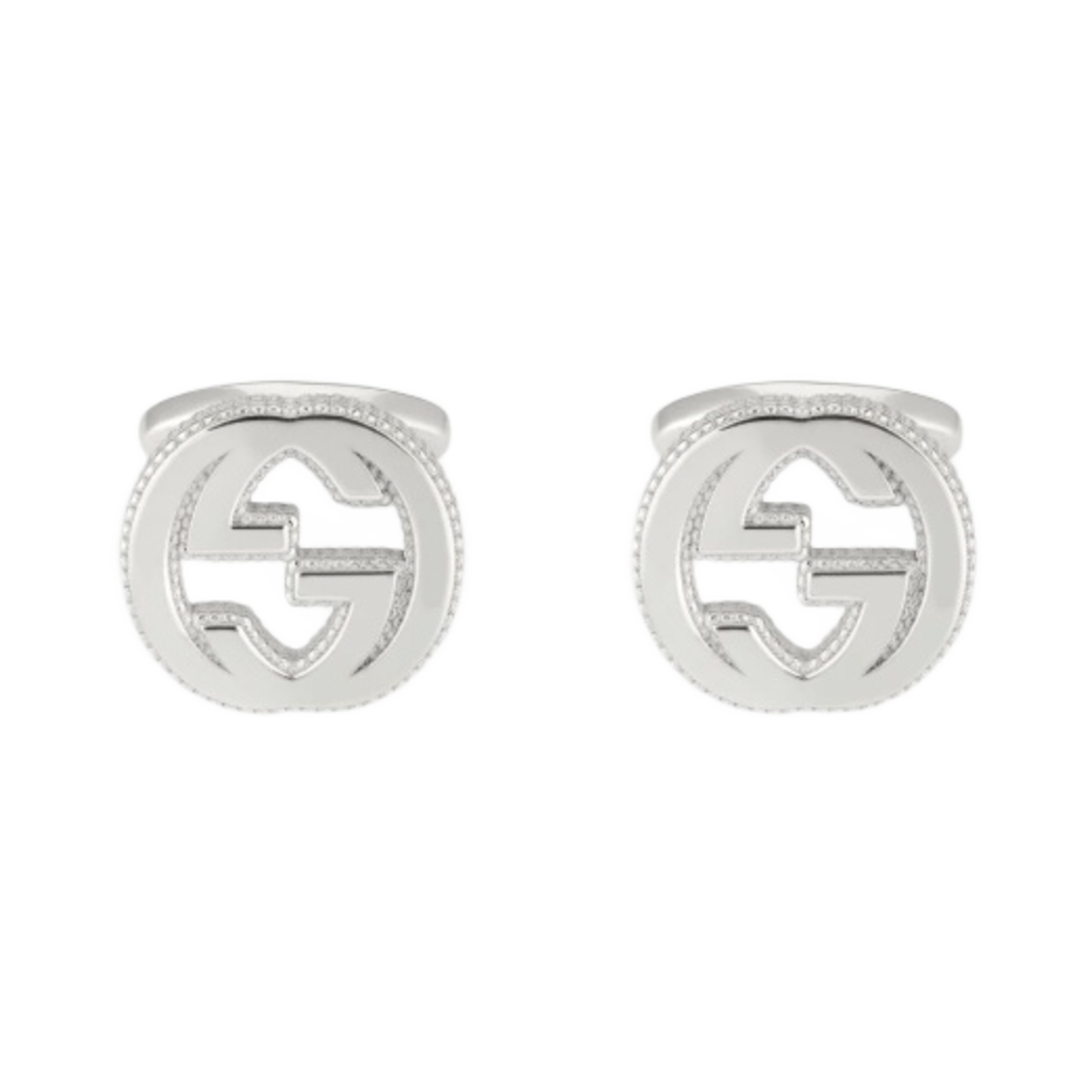 구찌 인터로킹 G 커프스링크 실버 실버(Gucci Interlocking G Cufflinks In Silver Silver) - 1