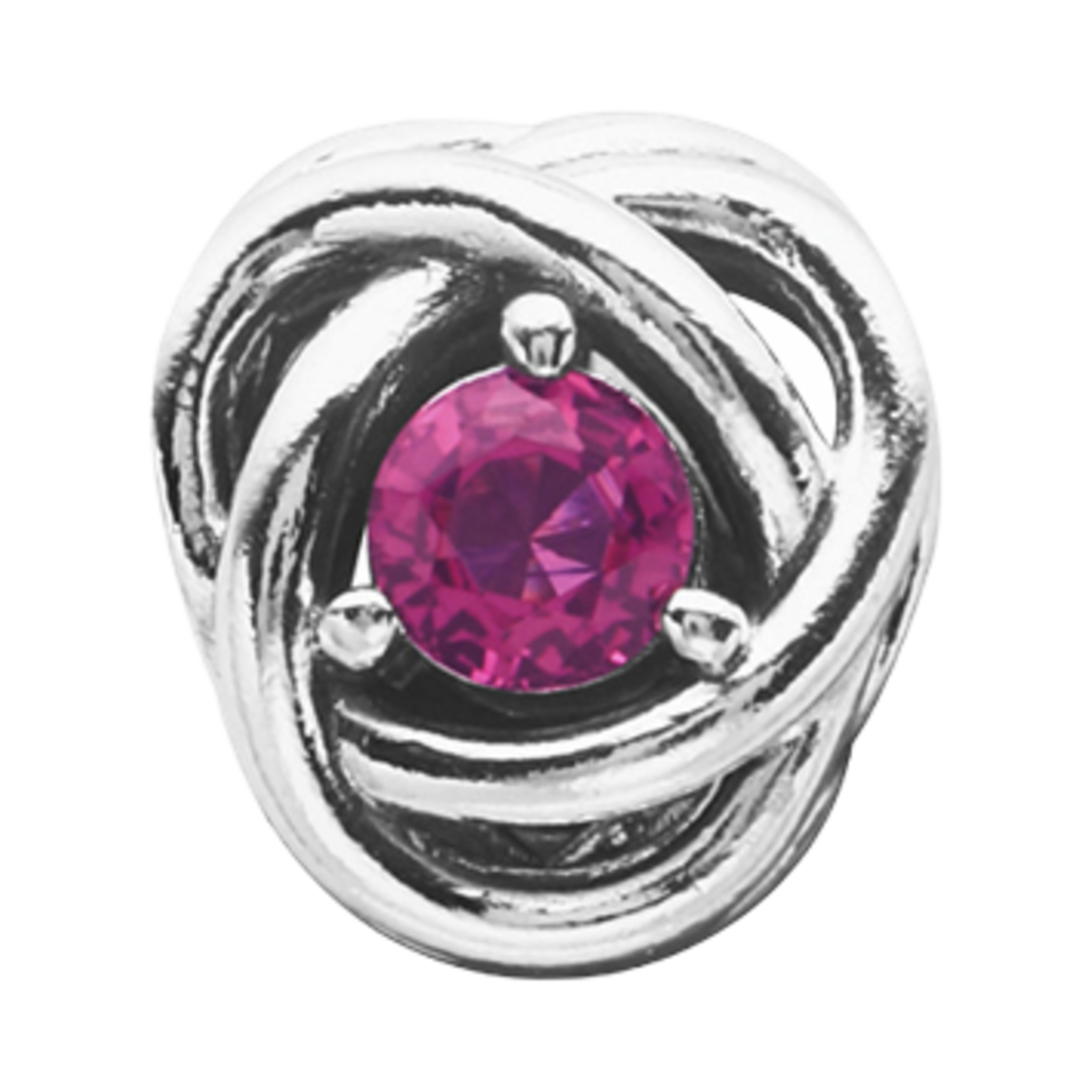 (W) 판도라 10월 이터니티 서클 참 스털링 실버 핑크((W) Pandora October Eternity Circle Charm Sterling Silver Pink) - 1