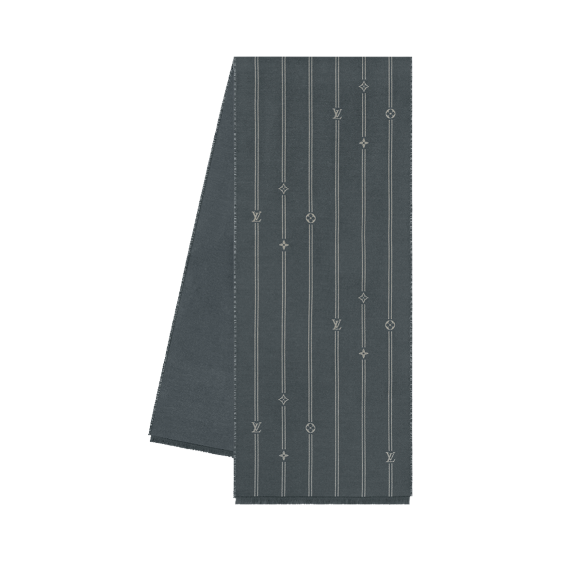 M77187 Louis Vuitton Monogram Stripes Muffler Gray