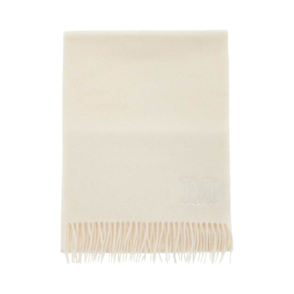 WSDALIA-091 (W) Max Mara Wsdalia Cashmere Stole with Embroidery White