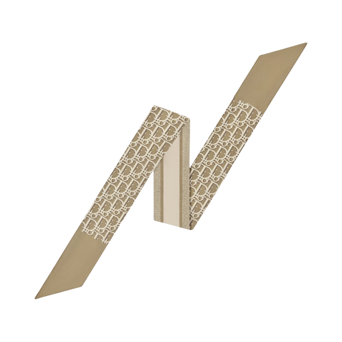 15DOB106I600-C118 (W) Dior Oblique Mitzah Scarf Silk Twill Beige