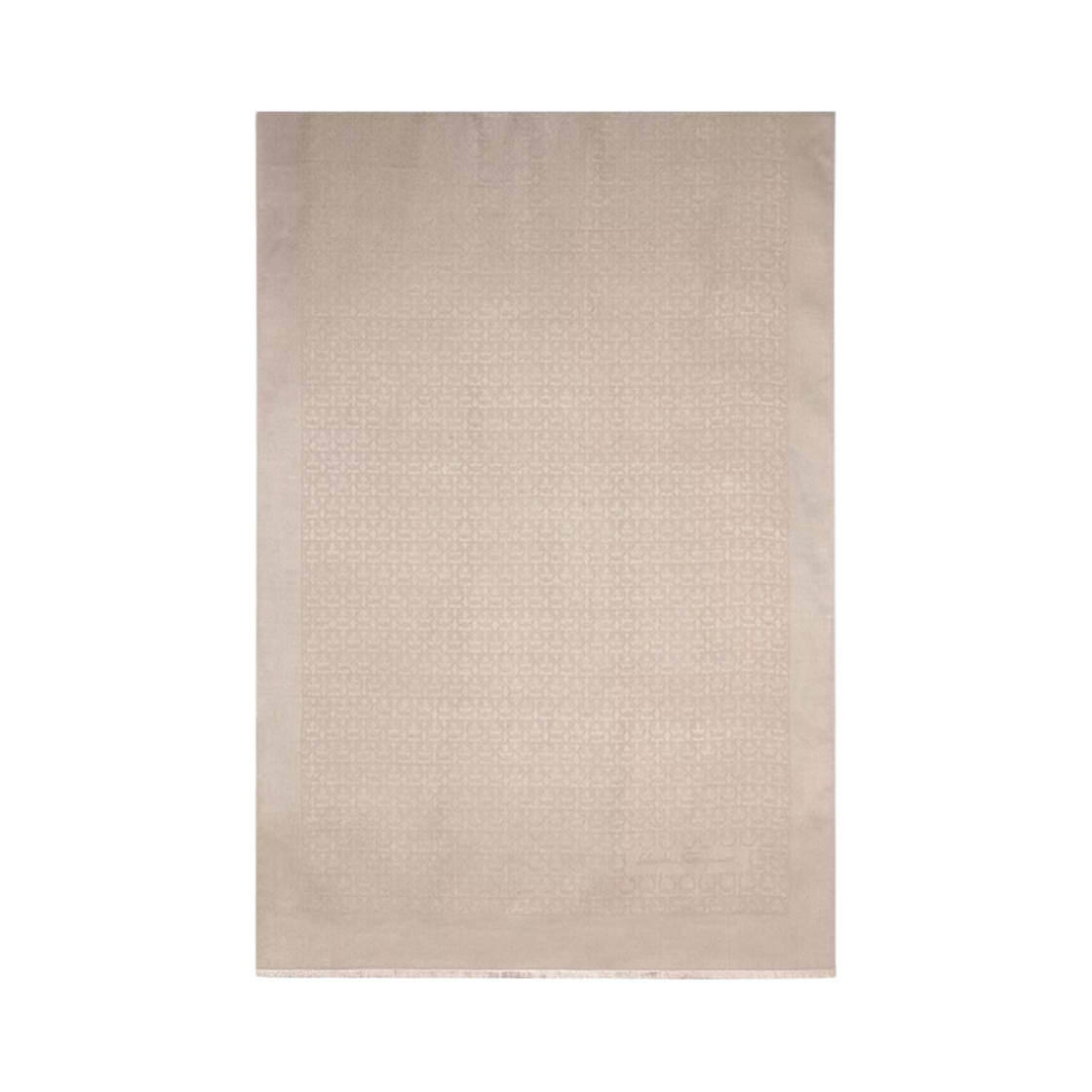 327987-725358 (W) Ferragamo Monogram Jacquard Stole Almond
