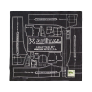 Kapital Fastcolor Selvedge Barbie Pattern Bandana Black
