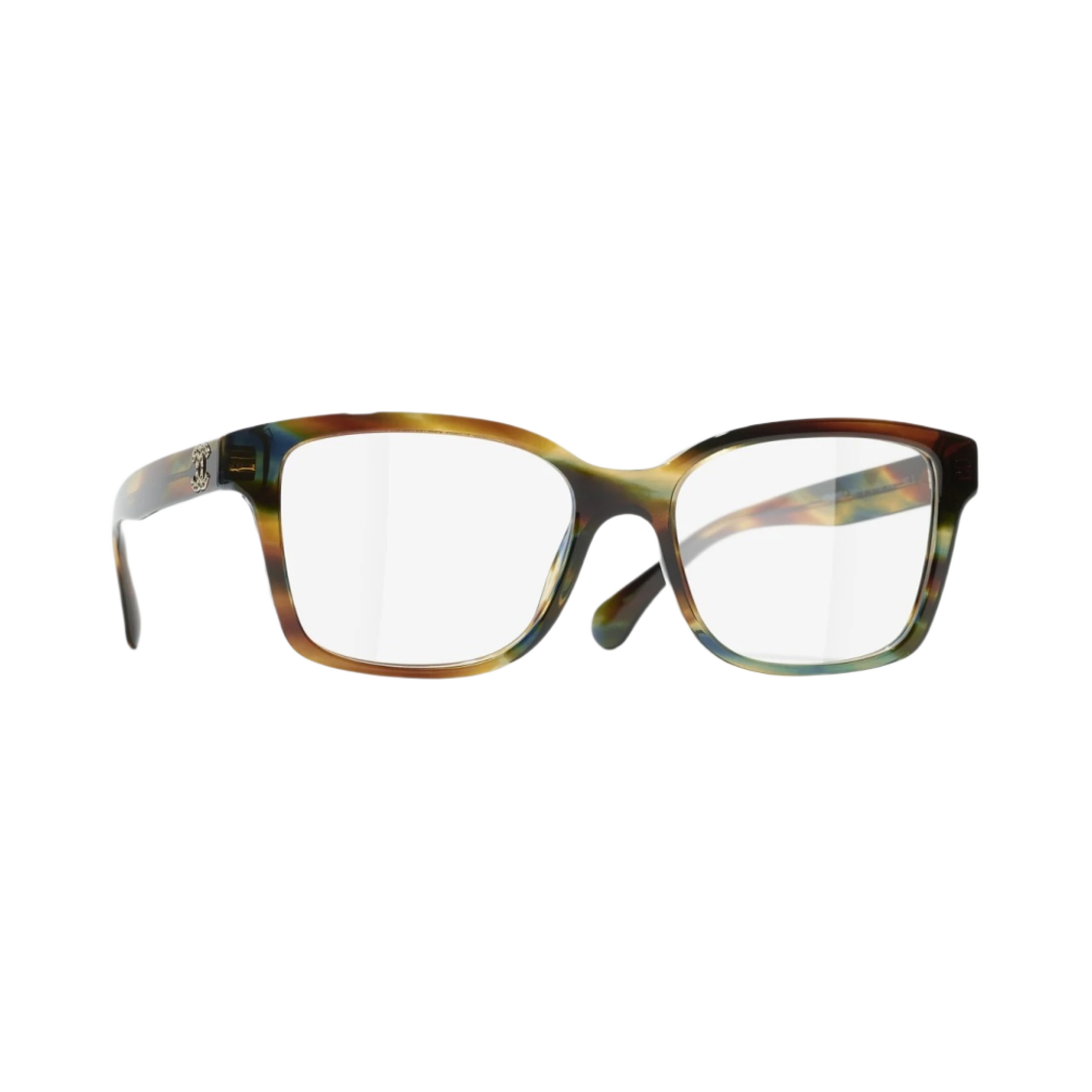 샤넬 스퀘어 프레임 아세테이트 & 옐로우 톨토이즈 브라운(Chanel Square Eyeglasses Acetate & Yellow Tortoise Brown) - 2