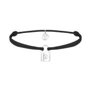 Louis Vuitton Silver Lockit x Doudou Louis Bracelet Recycled Silver Black Cord