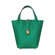 Hermes Picotin Lock 18 Bag Clemence & Gold Vert Vertigo