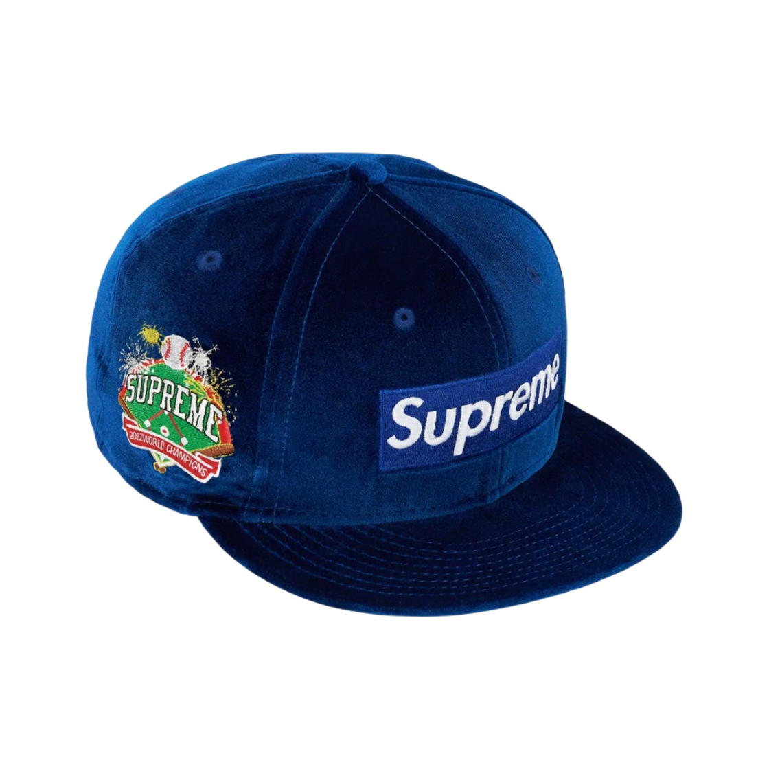 슈프림 뉴에라 벨루어 박스로고 네이비 - 22FW(Supreme New Era Velour Box Logo Navy - 22FW) - 1