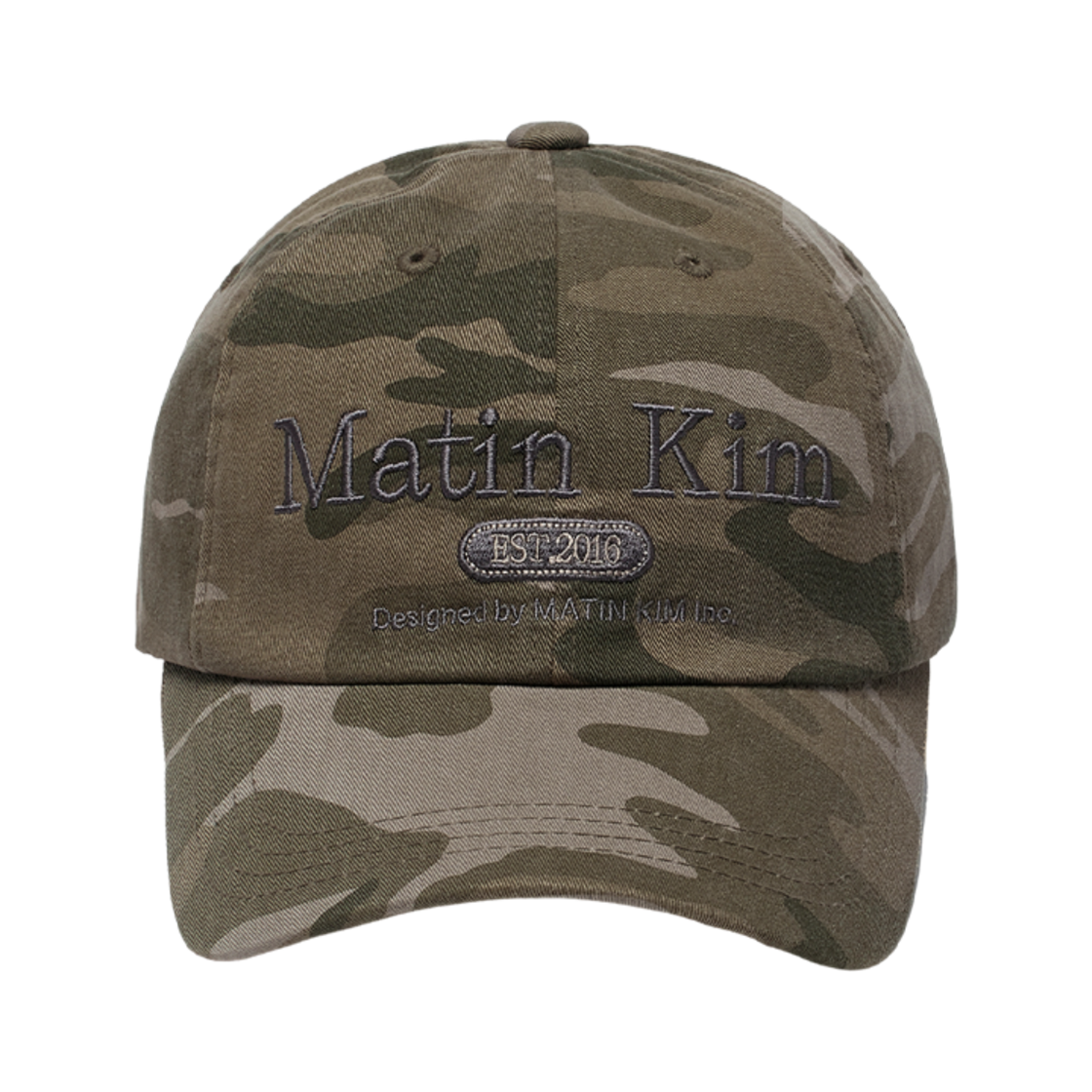 - Matin Kim Camouflage Logo Ball Cap Khaki