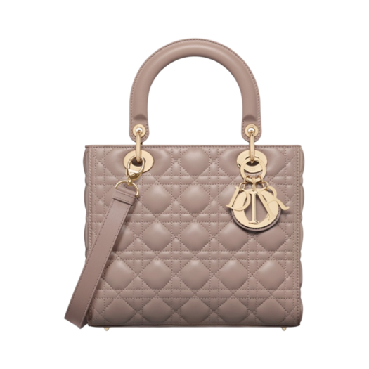 Dior Medium Lady Bag Warm Taupe