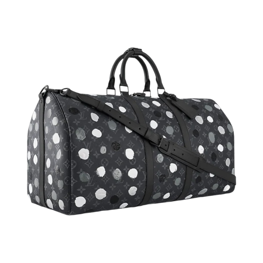 루이비통 x 야요이 쿠사마 키폴 55 블랙(Louis Vuitton x YK Keepall 55 Black) - 2