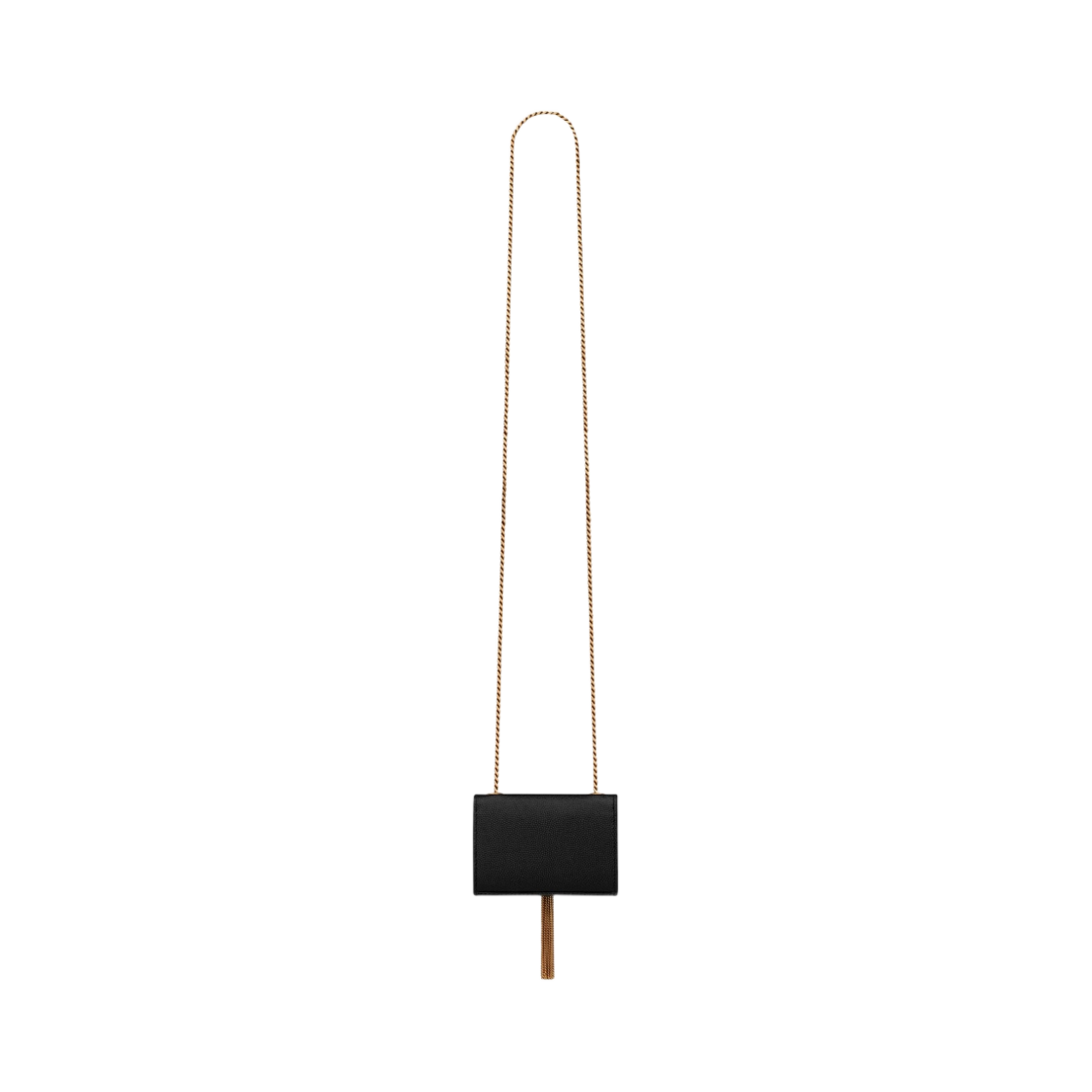 생로랑 그랑 드 뿌드르 엠보스 레더 케이트 태슬 에어팟 마이크로백 블랙(Saint Laurent Kate Tassel Airpods Micro Bag in Grain de Poudre Embossed Leather Black) - 3