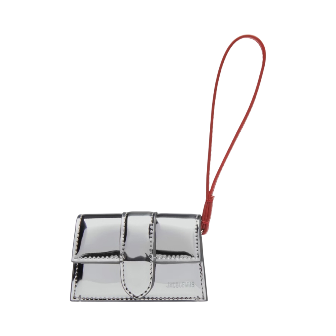 자크뮈스 르 포르테 밤비노 미니 플랩 에어팟 케이스 실버(Jacquemus Le Porte Bambino Mini Flap Airpods Case Silver) - 1