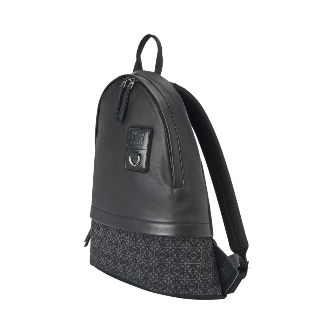 로에베 라운드 슬림 백팩 카프스킨 앤 아나그램 자카드 앤트러사이트 블랙(Loewe Round Slim Backpack in Calfskin Anagram Jacquard Anthracite Black) - 2