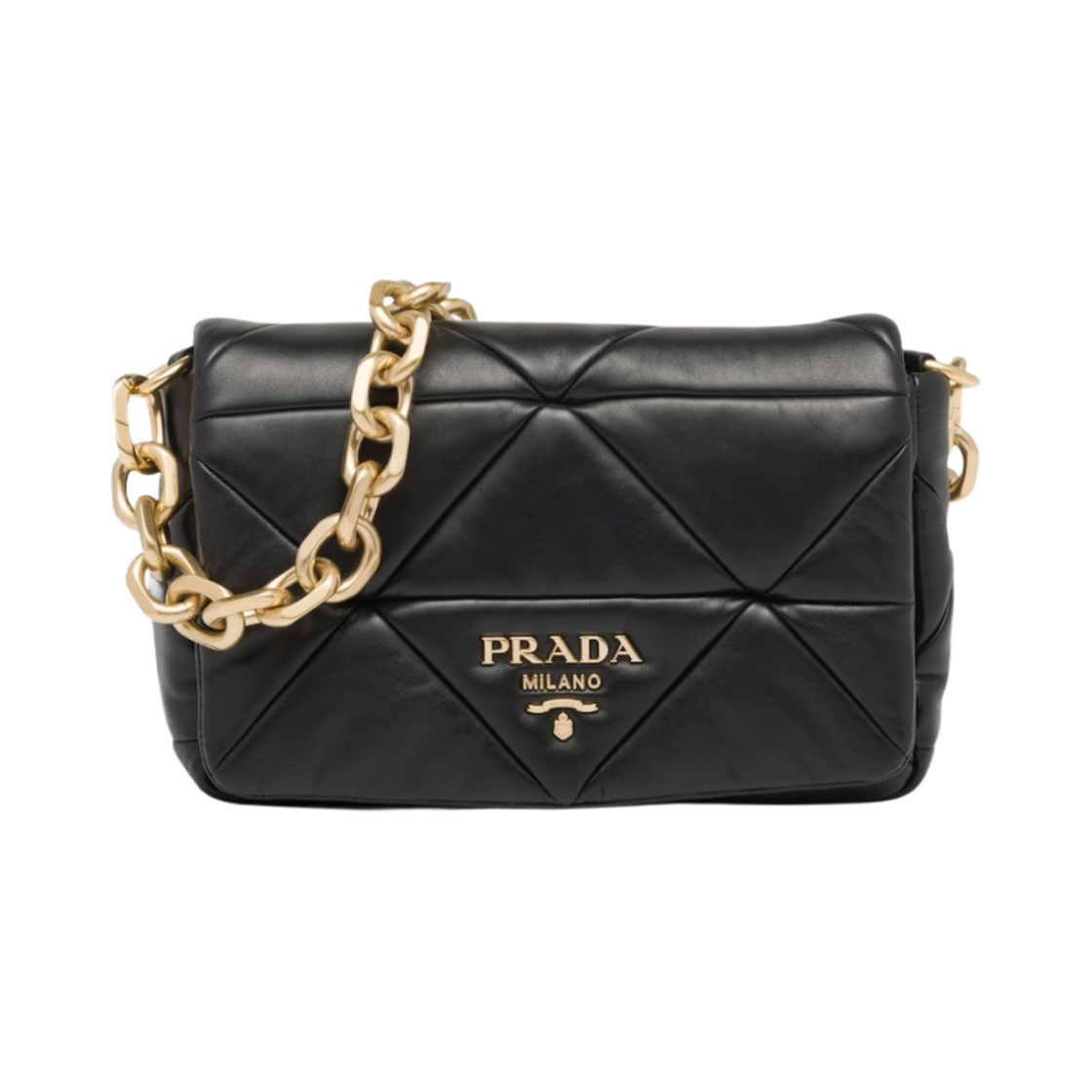 프라다 시스템 나파 패치워크 숄더백 블랙