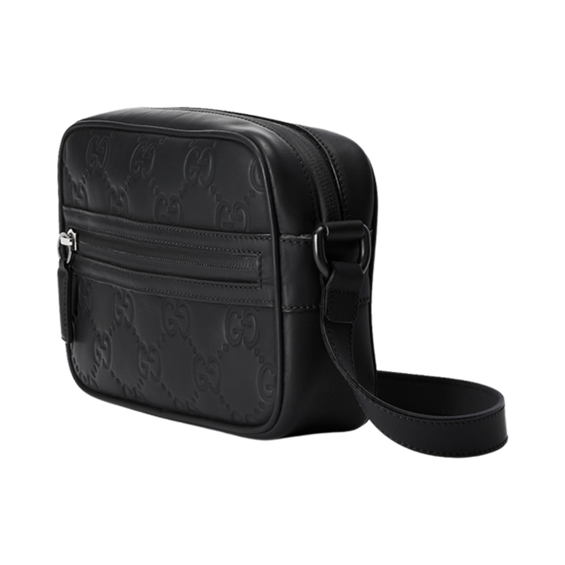 771321-AAC0G-1000 Gucci GG Rubber-Effect Mini Shoulder Bag Black
