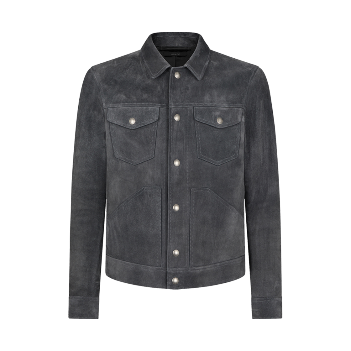 LBI001-LMS004S23-IG810 Tom Ford Suede Western Blouson Grey