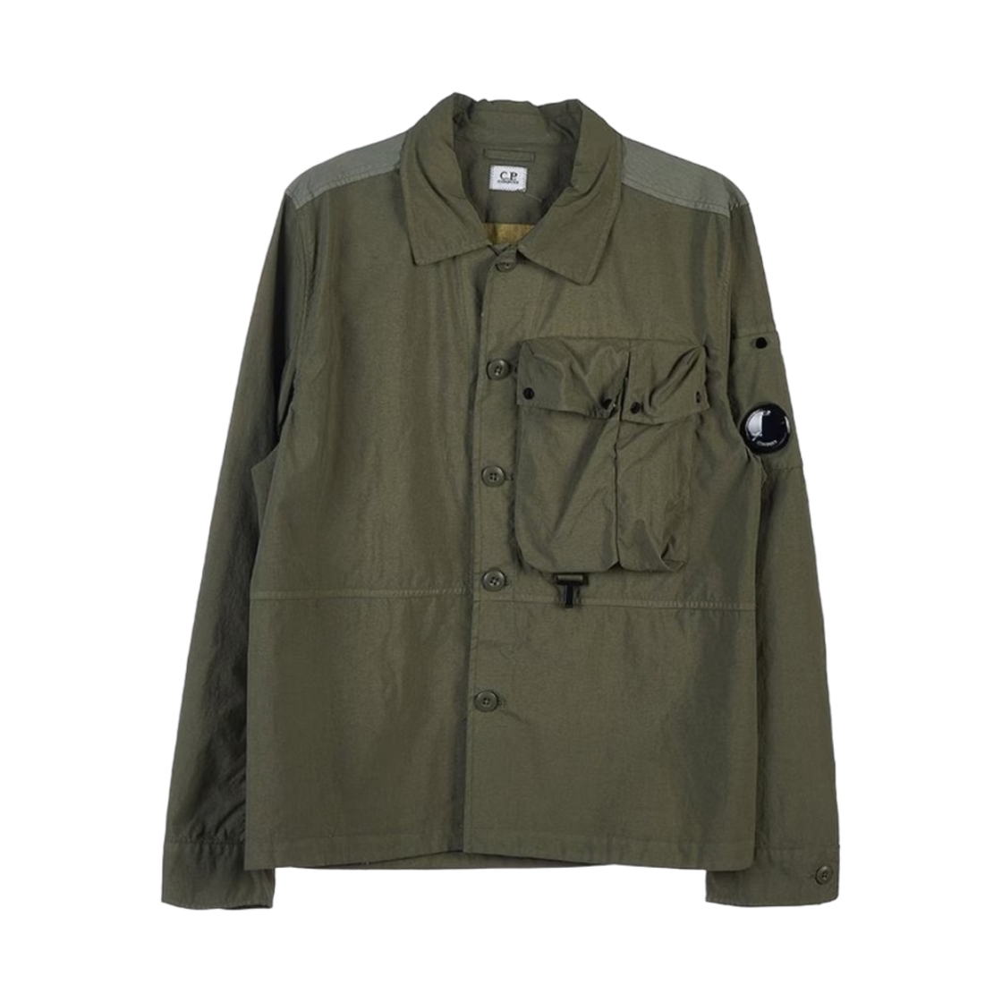 C.P. 컴퍼니 테일론 P 오버셔츠 번트 올리브 그린 - 22SS(C.P. Company Taylon P Overshirt Burnt Olive Green - 22SS) - 1