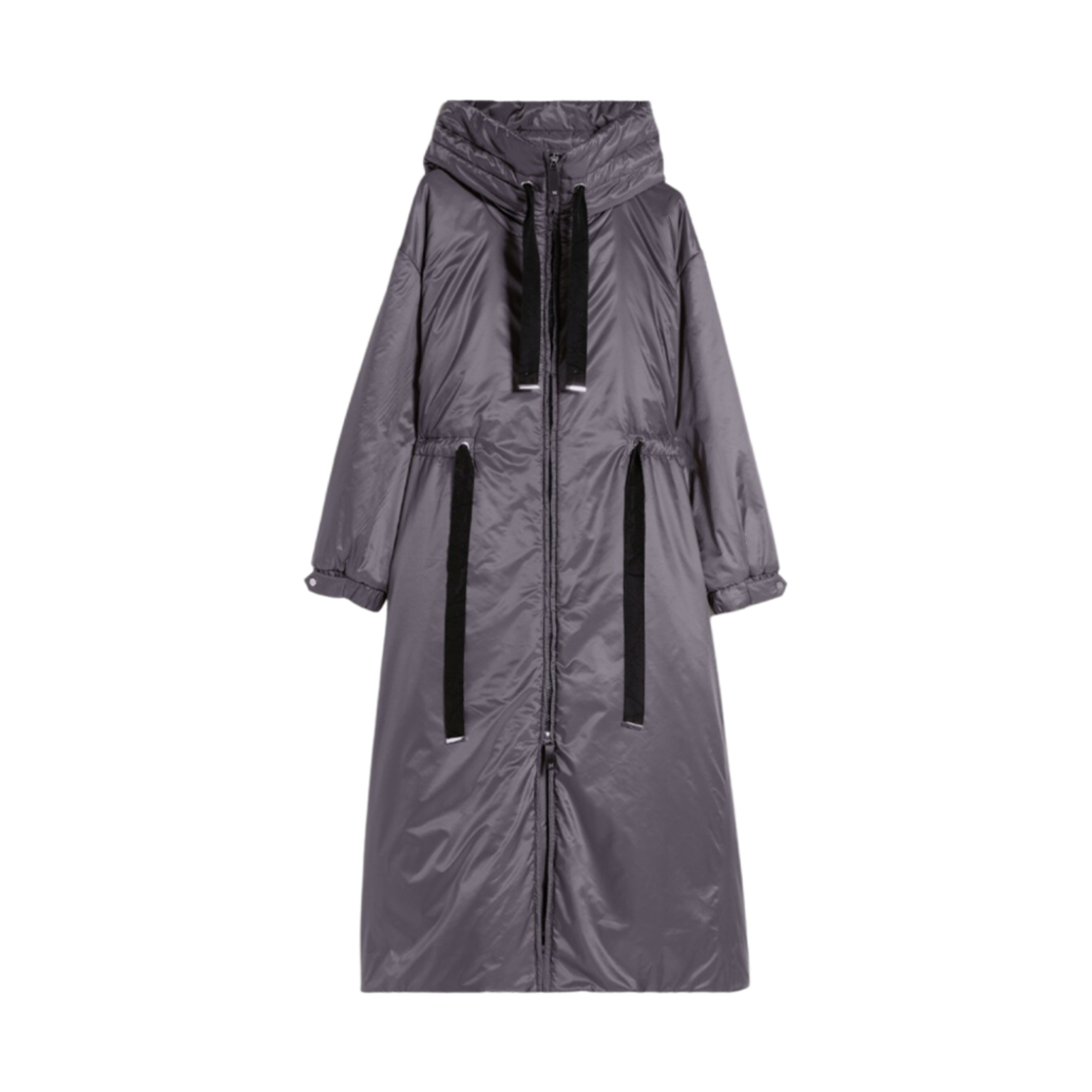 (W) Max Mara The Cube Klimt Water-Repellent Canvas Parka Medium Grey