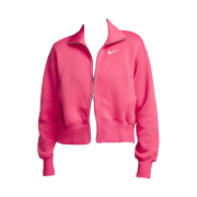 (W) Nike NSW Phoenix Fleece Oversized Track Jacket Aster Pink Sail